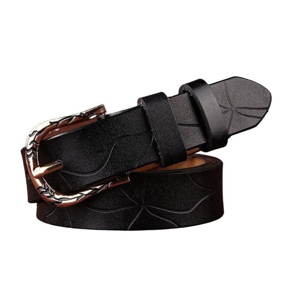 Ceinture Cuir Décoré Femme Boucle Modèle Svenia - La Ceinturerie