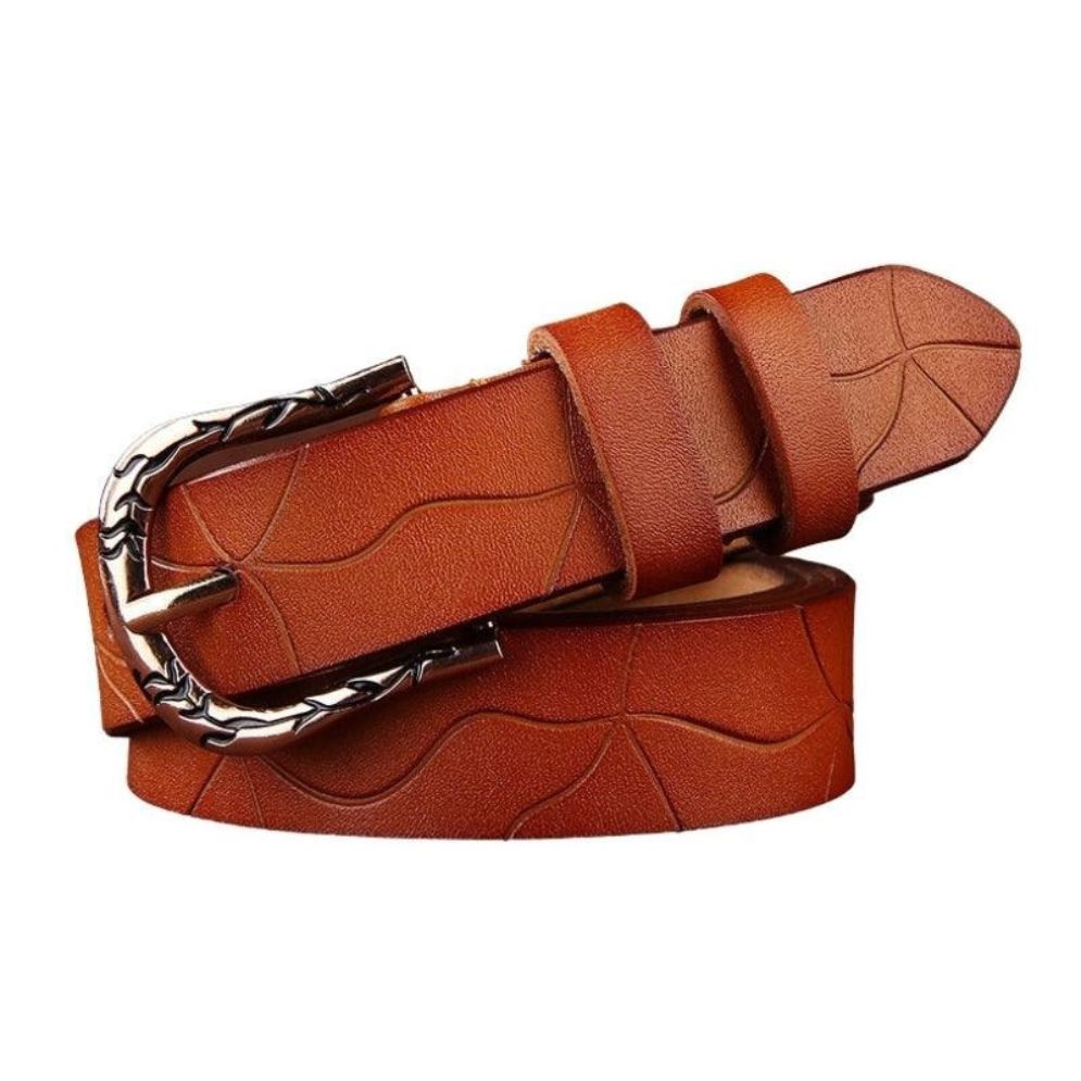 Ceinture Cuir Décoré Femme Boucle Modèle Svenia - La Ceinturerie