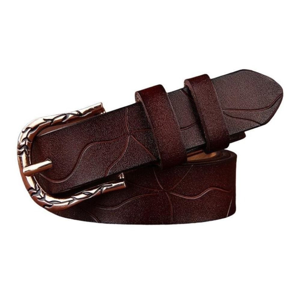 Ceinture Cuir Décoré Femme Boucle Modèle Svenia - La Ceinturerie