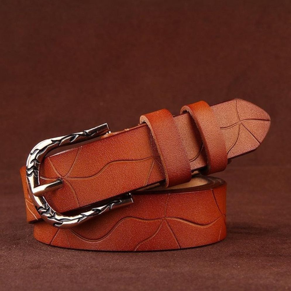 Ceinture Cuir Décoré Femme Boucle Modèle Svenia - La Ceinturerie
