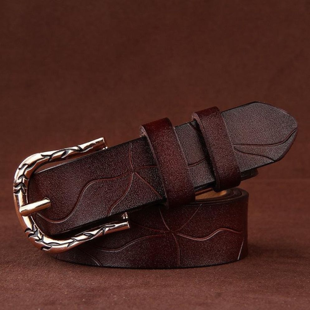 Ceinture Cuir Décoré Femme Boucle Modèle Svenia - La Ceinturerie