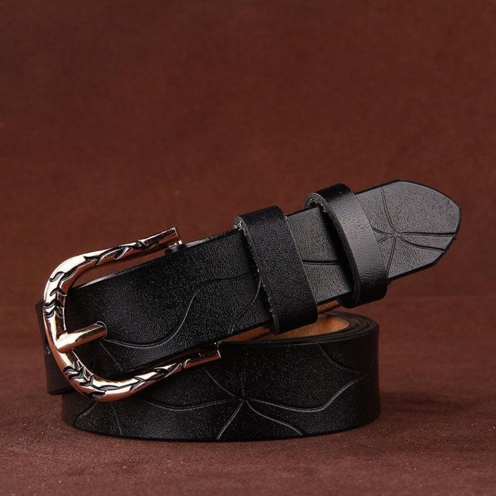 Ceinture Cuir Décoré Femme Boucle Modèle Svenia - La Ceinturerie