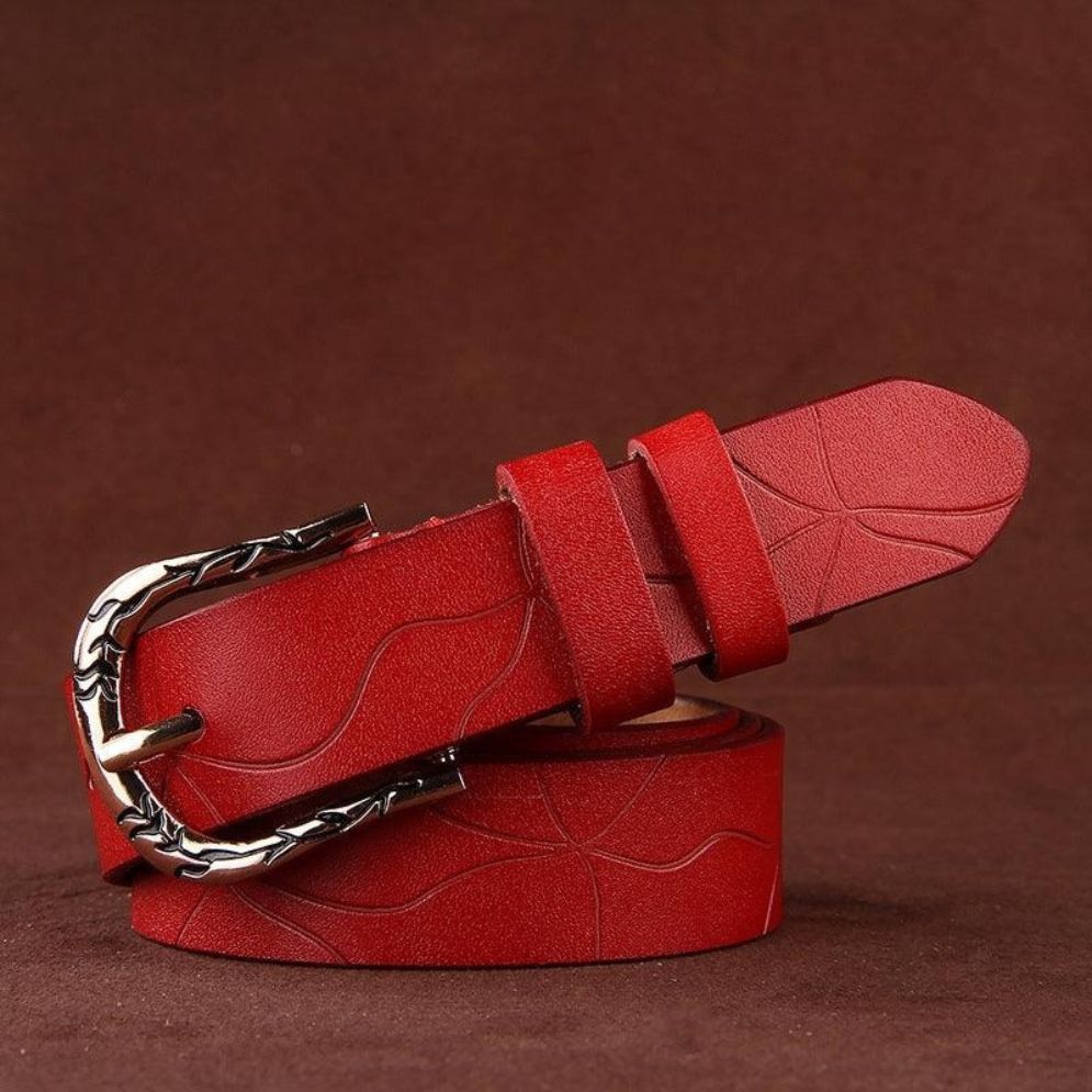 Ceinture Cuir Décoré Femme Boucle Modèle Svenia - La Ceinturerie