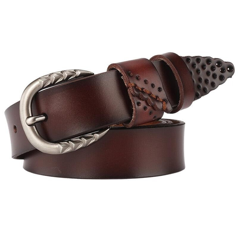 Ceinture en Cuir Ajouré Femme Motifs Modèle Lara - La Ceinturerie
