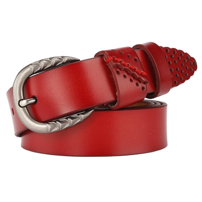 Ceinture en Cuir Ajouré Femme Motifs Modèle Lara - La Ceinturerie
