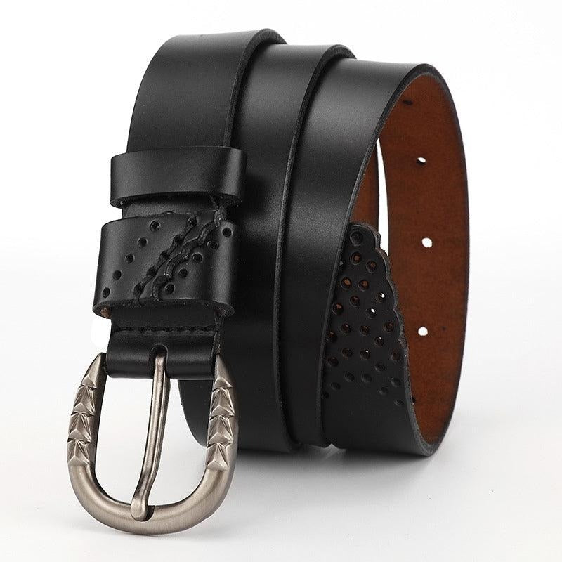 Ceinture en Cuir Ajouré Femme Motifs Modèle Lara - La Ceinturerie
