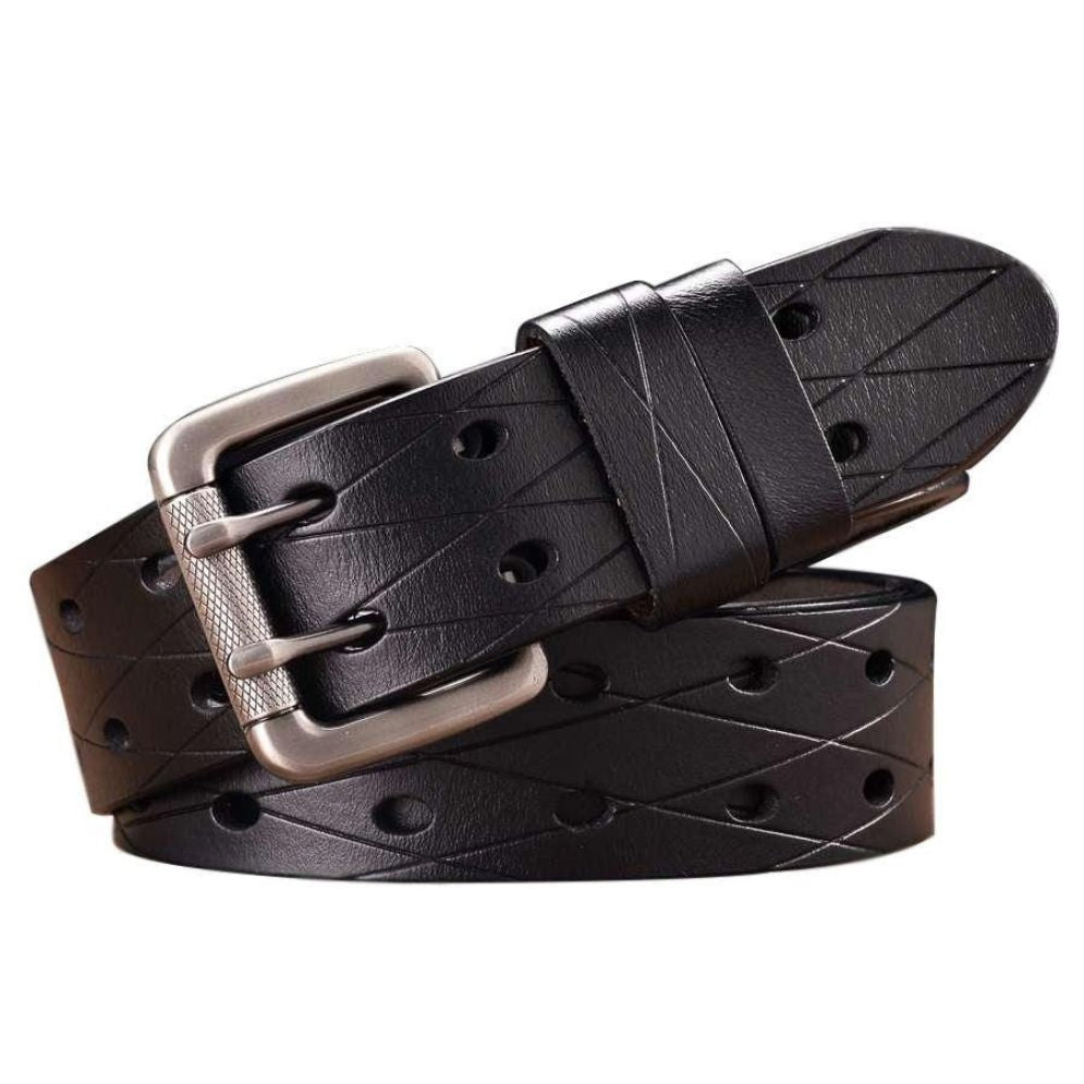 Ceinture en Cuir Double Ardillon Modèle Livio - La Ceinturerie