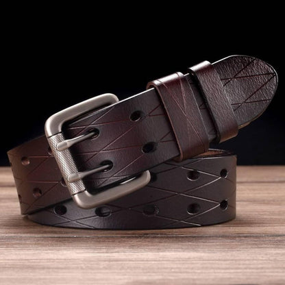 Ceinture en Cuir Double Ardillon Modèle Livio