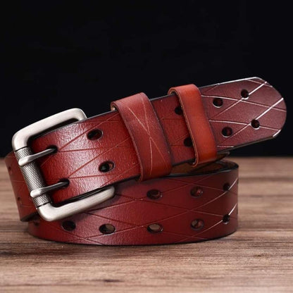 Ceinture en Cuir Double Ardillon Modèle Livio