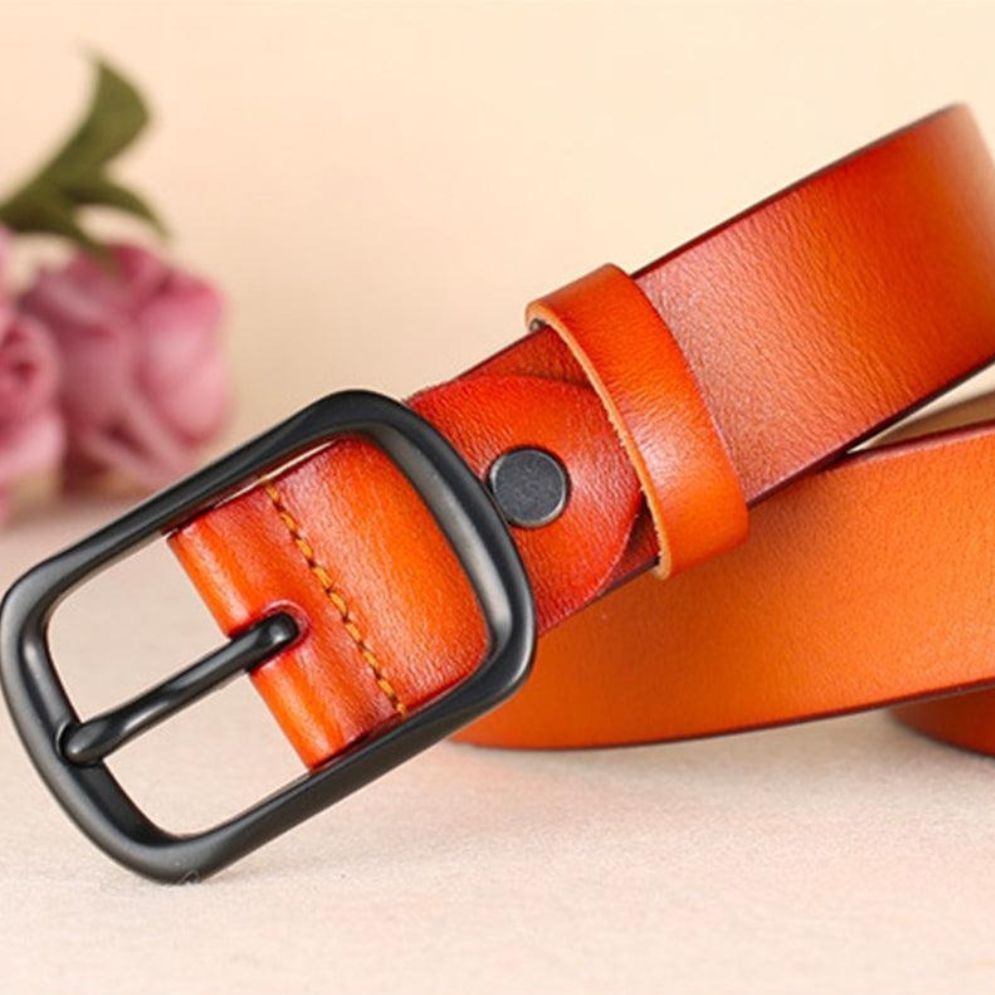 Ceinture en Cuir pour Femme Modèle Karmela Cognac