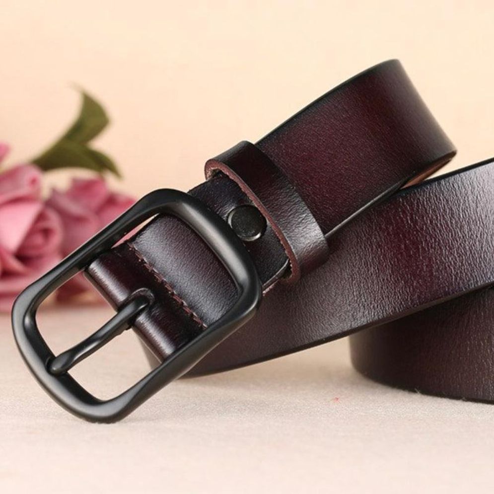 Ceinture en Cuir pour Femme Modèle Karmela Café