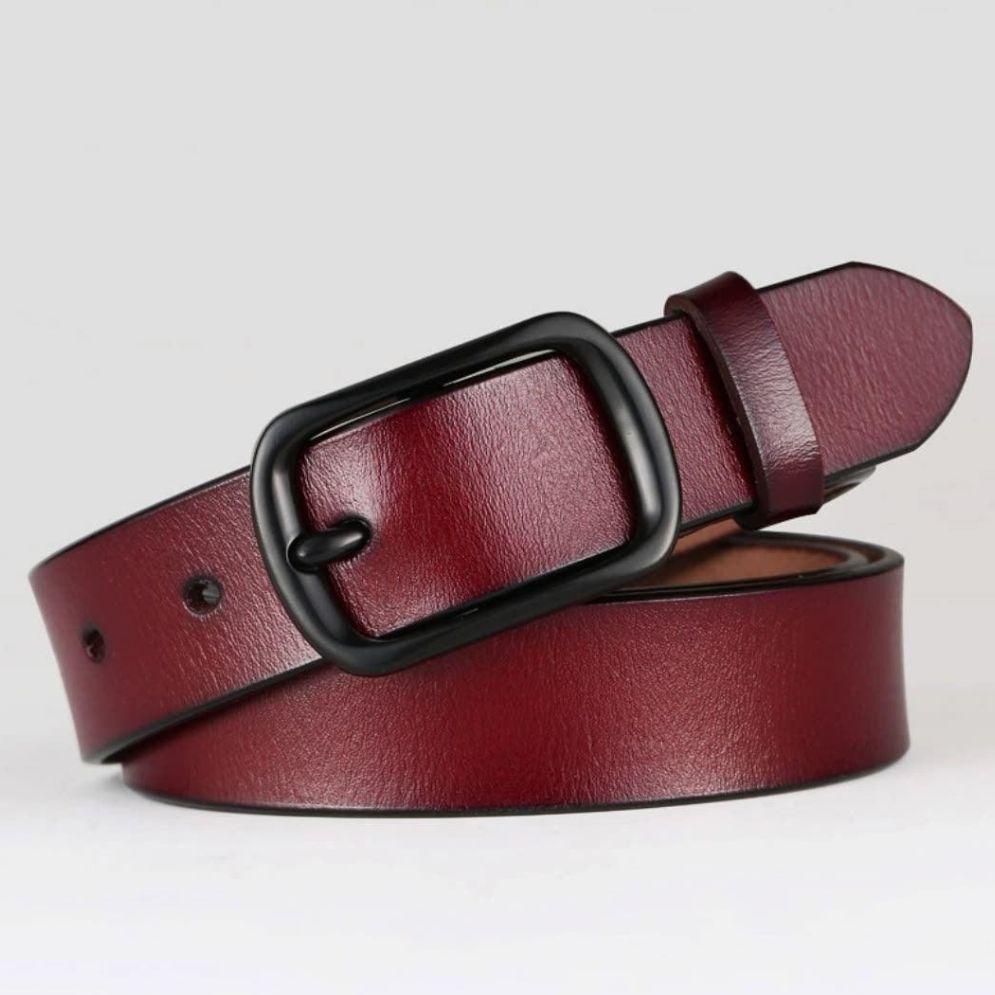 Ceinture en Cuir pour Femme Modèle Karmela Bordeaux