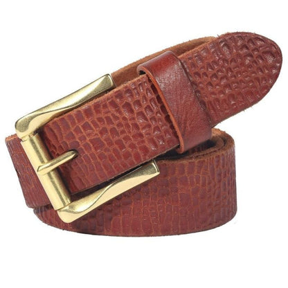 Ceinture en Cuir Grainé pour Homme Modèle Varun - La Ceinturerie