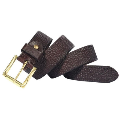 Ceinture en Cuir Grainé pour Homme Modèle Varun - La Ceinturerie
