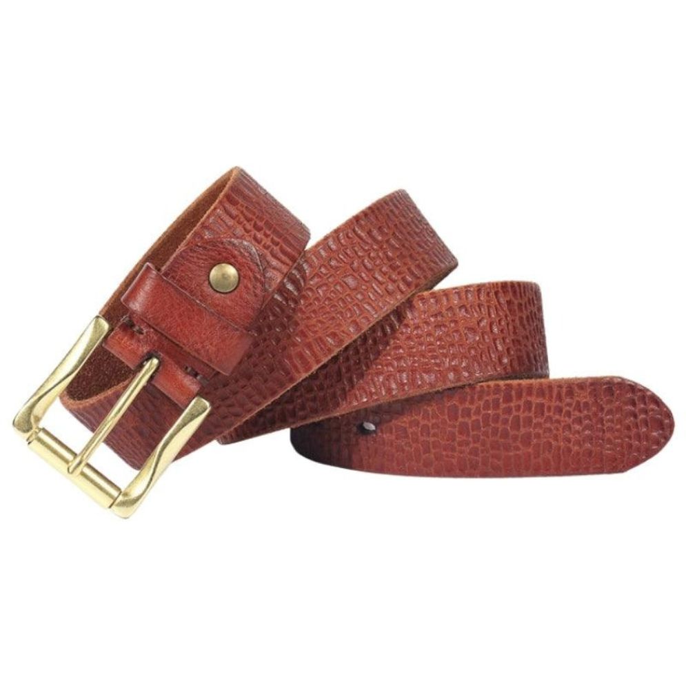 Ceinture en Cuir Grainé pour Homme Modèle Varun - La Ceinturerie