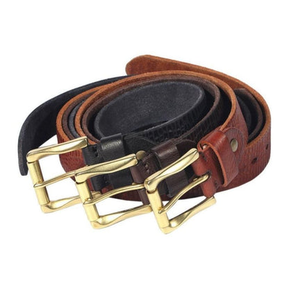 Ceinture en Cuir Grainé pour Homme Modèle Varun - La Ceinturerie