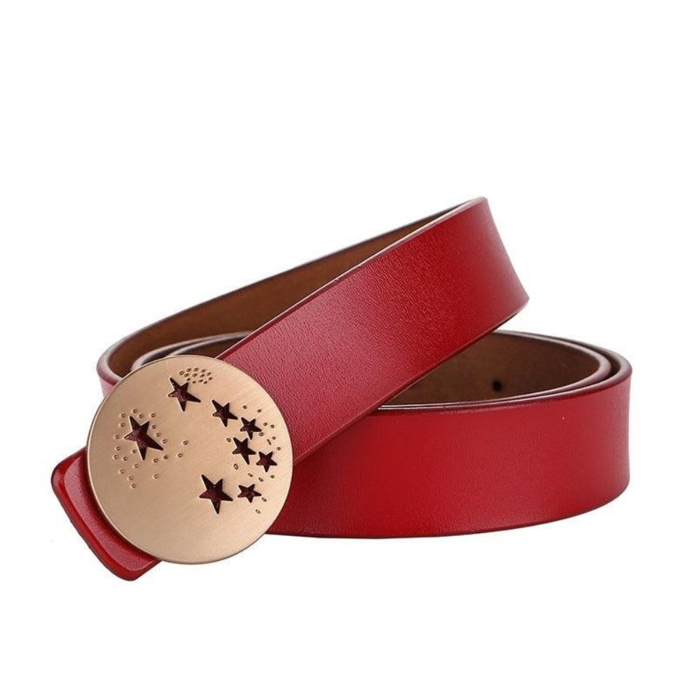 Ceinture en Cuir Boucle Étoilée Femme Modèle Varga - La Ceinturerie