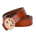 Ceinture en Cuir Boucle Étoilée Femme Modèle Varga - La Ceinturerie