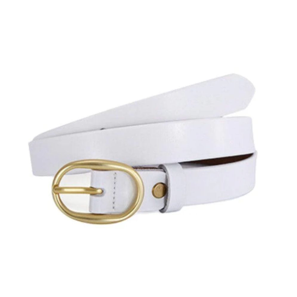 Ceinture Cuir Lisse Boucle Dorée Femme Modèle Duva - La Ceinturerie