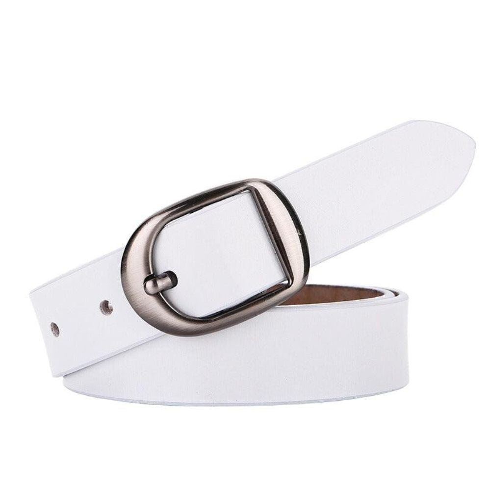 Ceinture Cuir Lisse Femme à Boucle Chic Modèle Shani - La Ceinturerie
