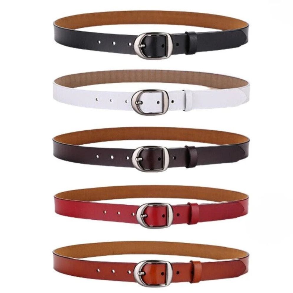 Ceinture Cuir Lisse Femme à Boucle Chic Modèle Shani - La Ceinturerie
