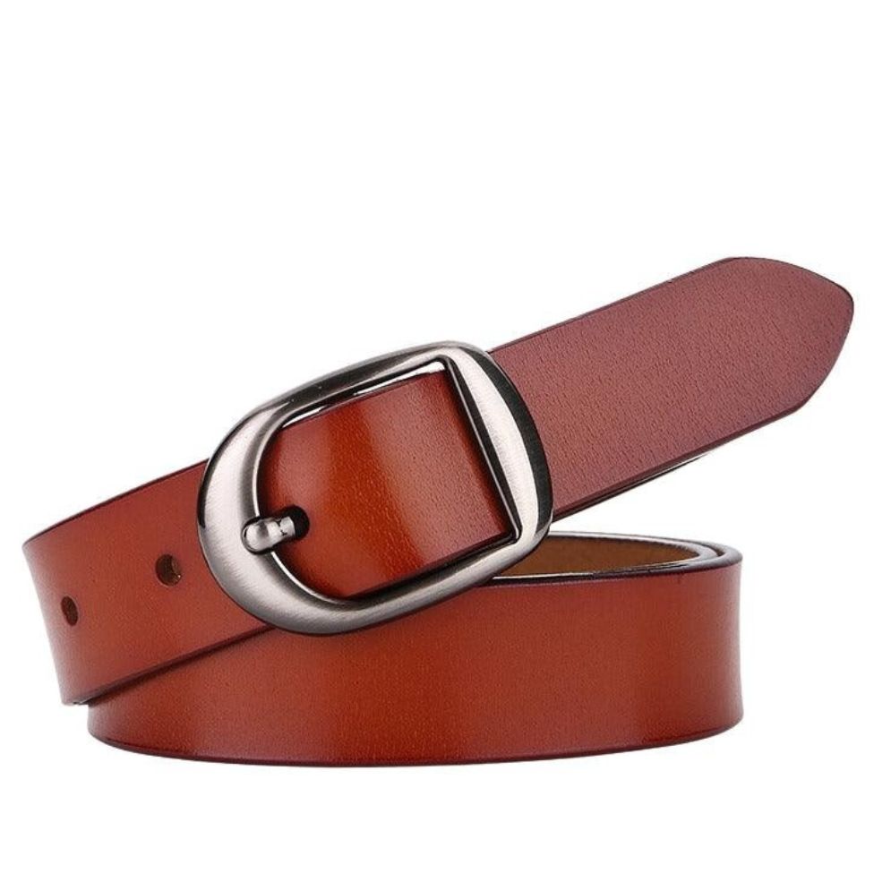 Ceinture Cuir Lisse Femme à Boucle Chic Modèle Shani - La Ceinturerie
