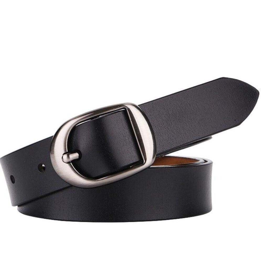Ceinture Cuir Lisse Femme à Boucle Chic Modèle Shani - La Ceinturerie
