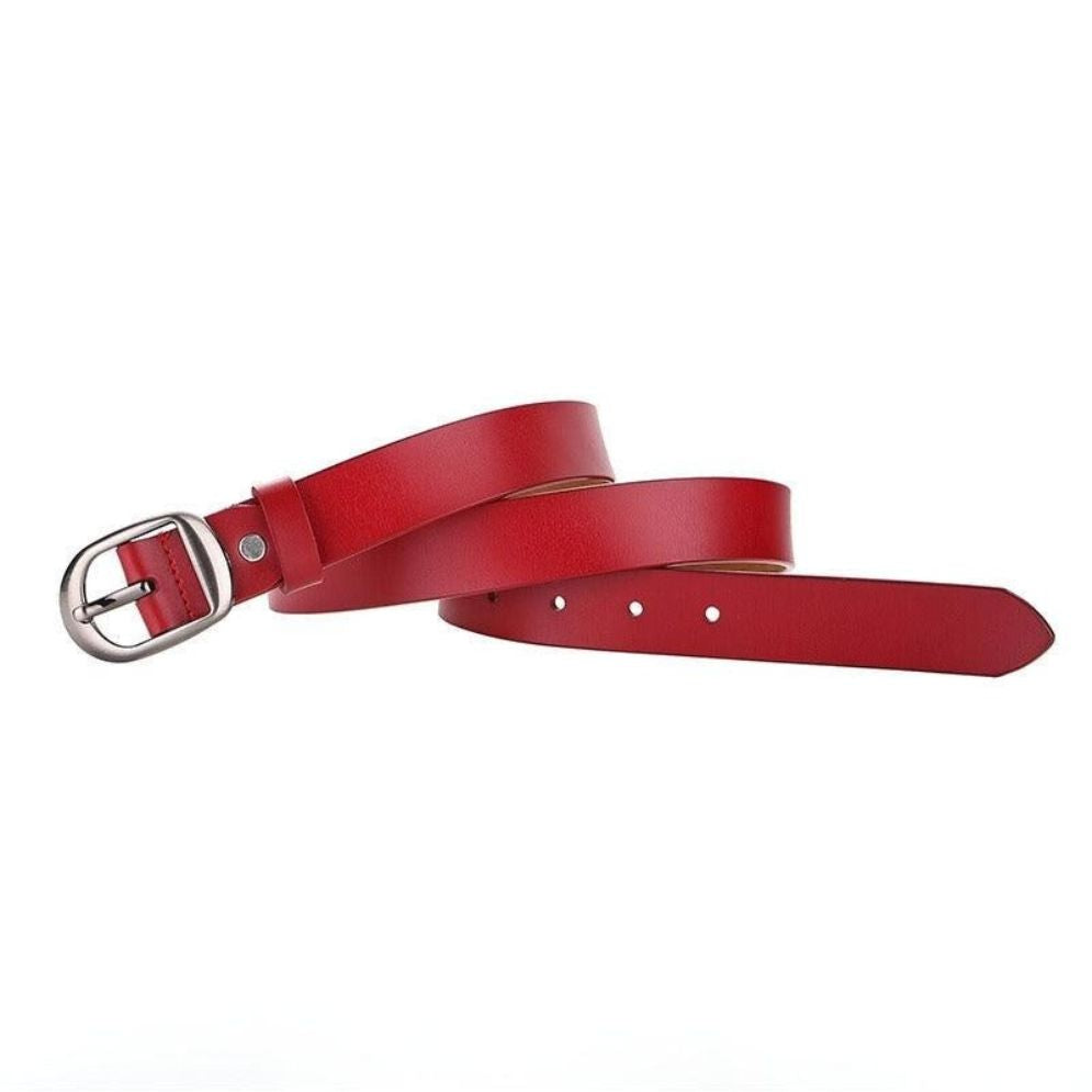 Ceinture Cuir Lisse Femme à Boucle Chic Modèle Shani - La Ceinturerie
