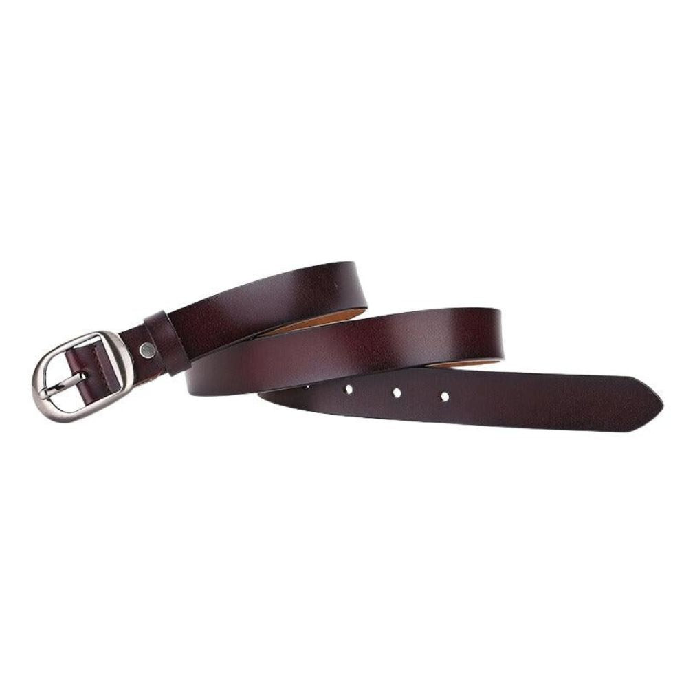 Ceinture Cuir Lisse Femme à Boucle Chic Modèle Shani - La Ceinturerie
