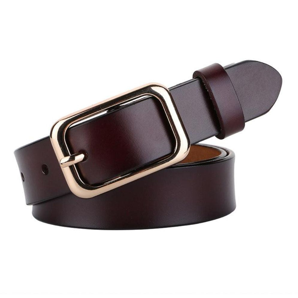 Ceinture en Cuir Lisse Femme à Boucle Modèle Marta - La Ceinturerie
