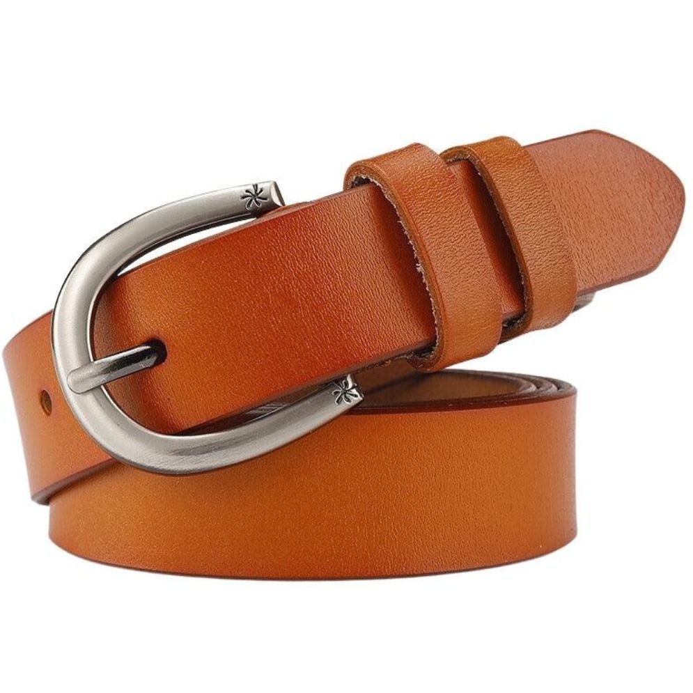 Ceinture en Cuir Lisse Femme Boucle Modèle Cabar - La Ceinturerie
