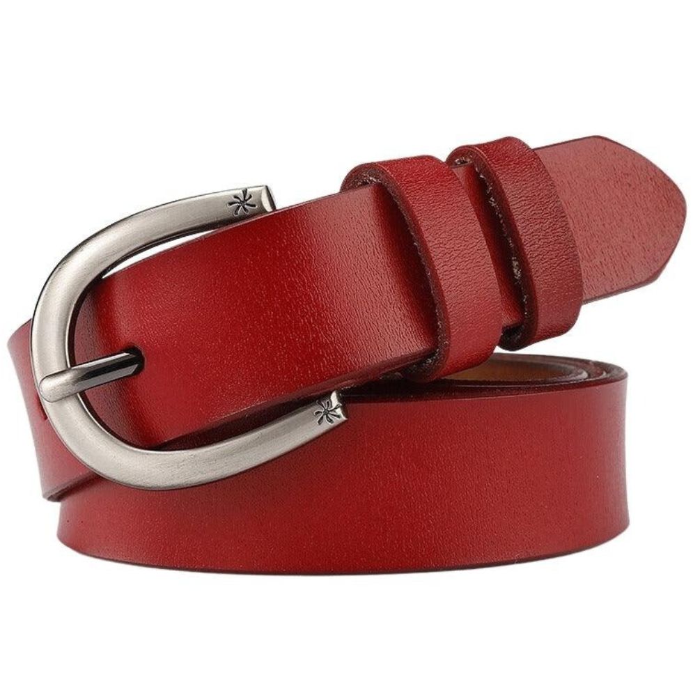 Ceinture en Cuir Lisse Femme Boucle Modèle Cabar - La Ceinturerie
