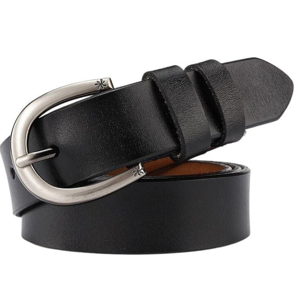 Ceinture en Cuir Lisse Femme Boucle Modèle Cabar - La Ceinturerie
