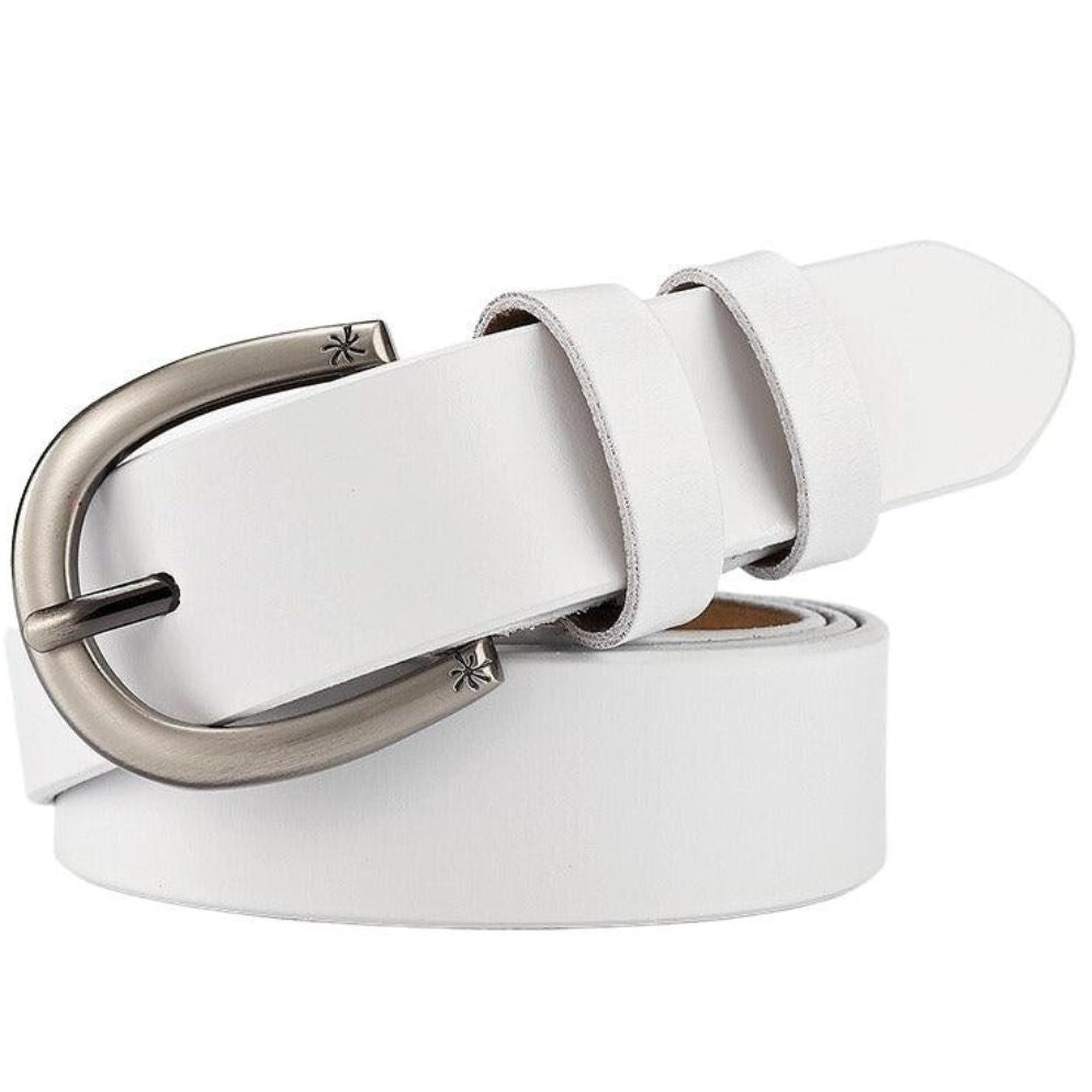 Ceinture en Cuir Lisse Femme Boucle Modèle Cabar - La Ceinturerie
