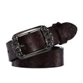 Ceinture en Cuir Femme Boucle Florale Modèle Pibamen - La Ceinturerie