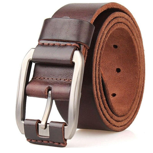 Ceinture en Cuir Pleine Fleur à Boucle pour Homme - La Ceinturerie