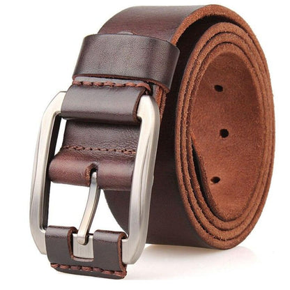 Ceinture en Cuir Pleine Fleur à Boucle pour Homme - La Ceinturerie