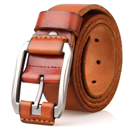 Ceinture en Cuir Pleine Fleur à Boucle pour Homme - La Ceinturerie