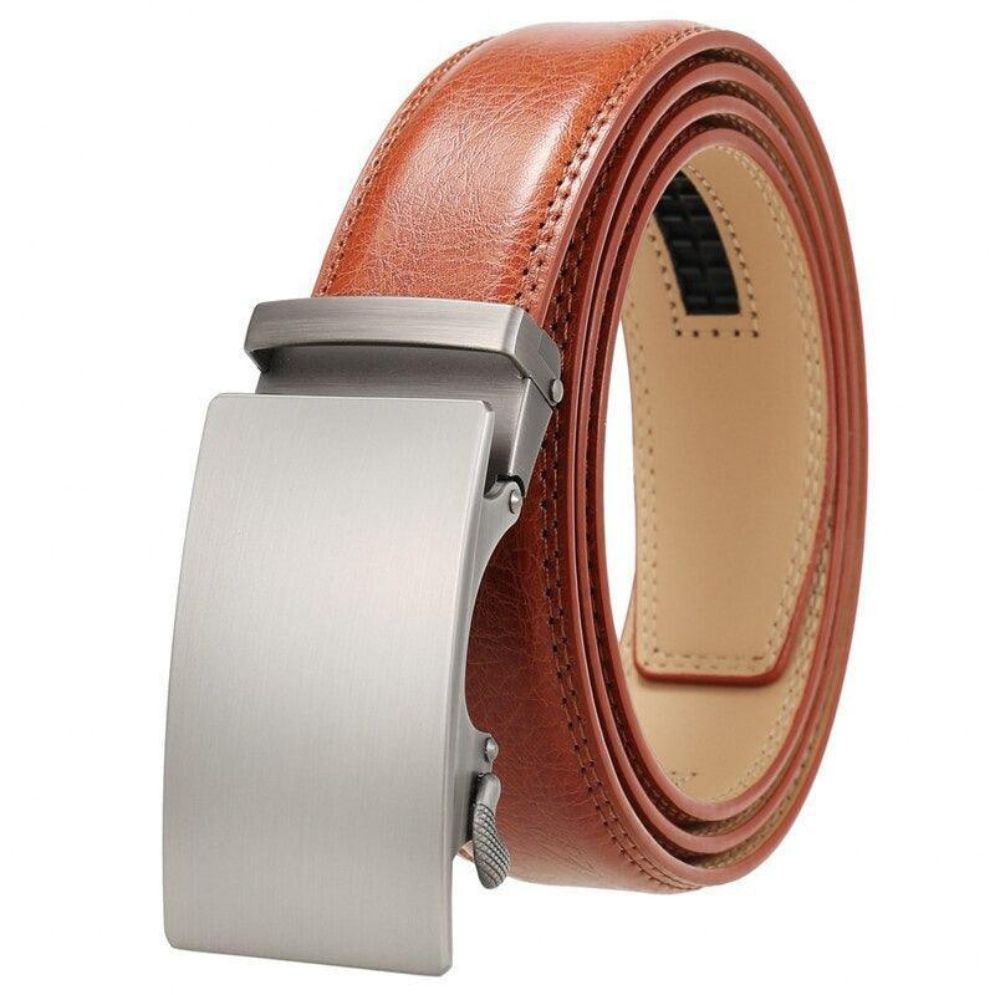 Ceinture en Cuir Pleine Fleur pour Homme Cognac