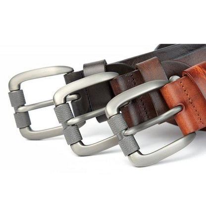 Ceinture en Cuir Pleine Fleure Souple et Confortable pour Homme