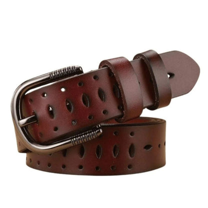 Ceinture en Cuir pour Femme Modèle Anneke Café