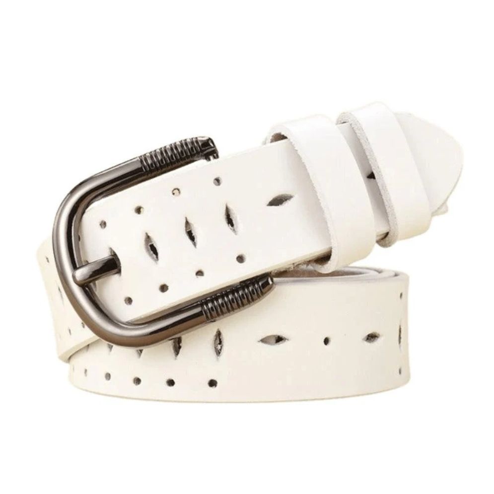 Ceinture en Cuir pour Femme Modèle Anneke Blanche