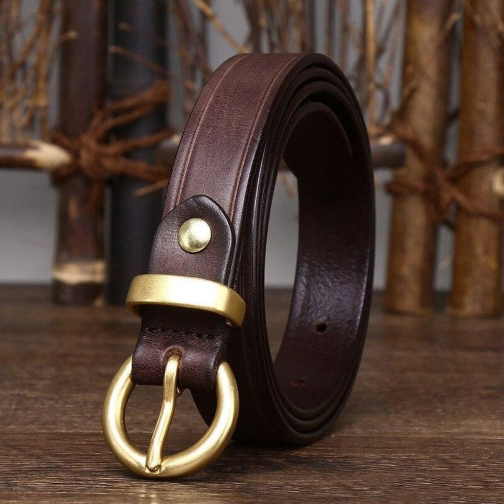 Ceinture en Cuir pour Femme Modèle Flaviana - La Ceintuerie
