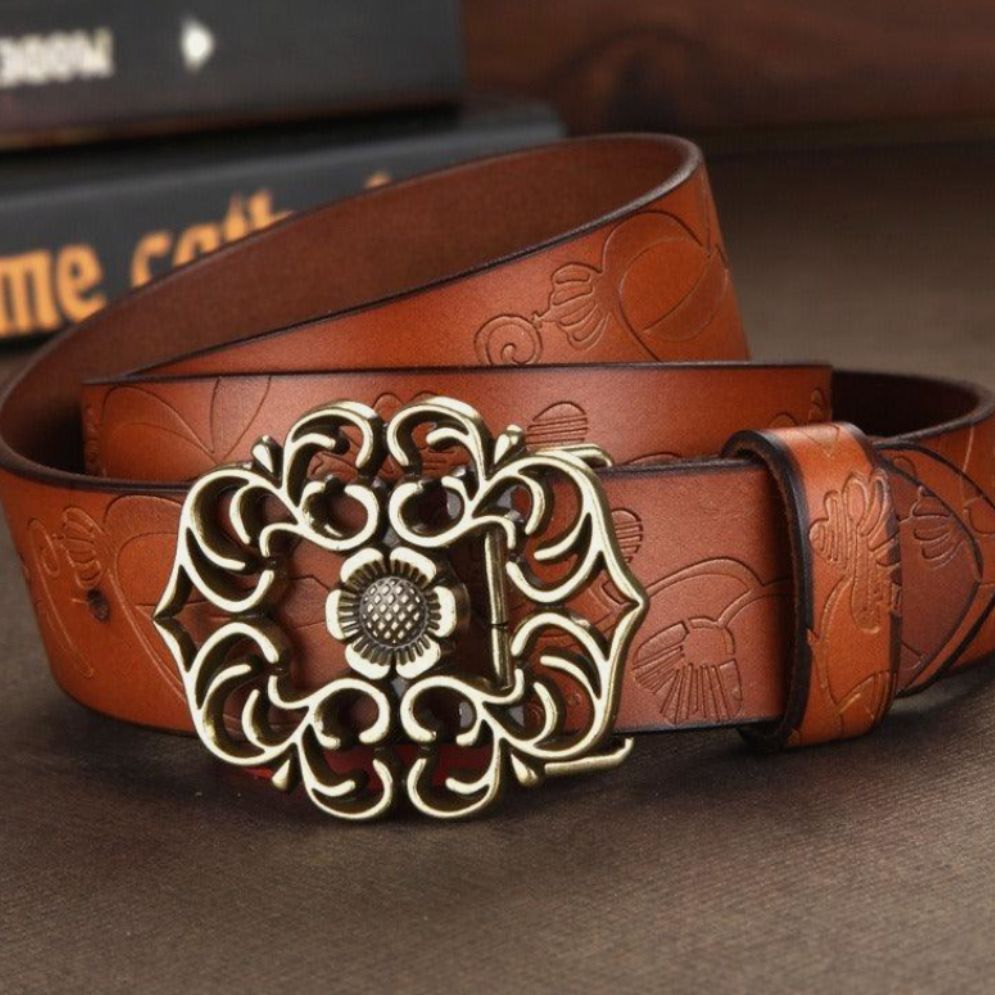 Ceinture en Cuir pour Femme Modèle Lena - La Ceinturerie