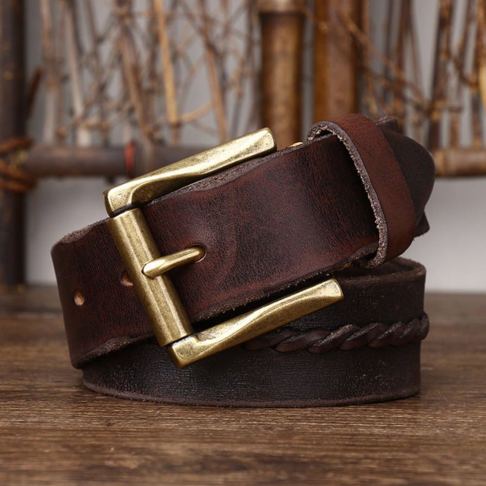 Ceinture Cuir Homme Lanière Tressée Modèle Badri - La Ceinturerie