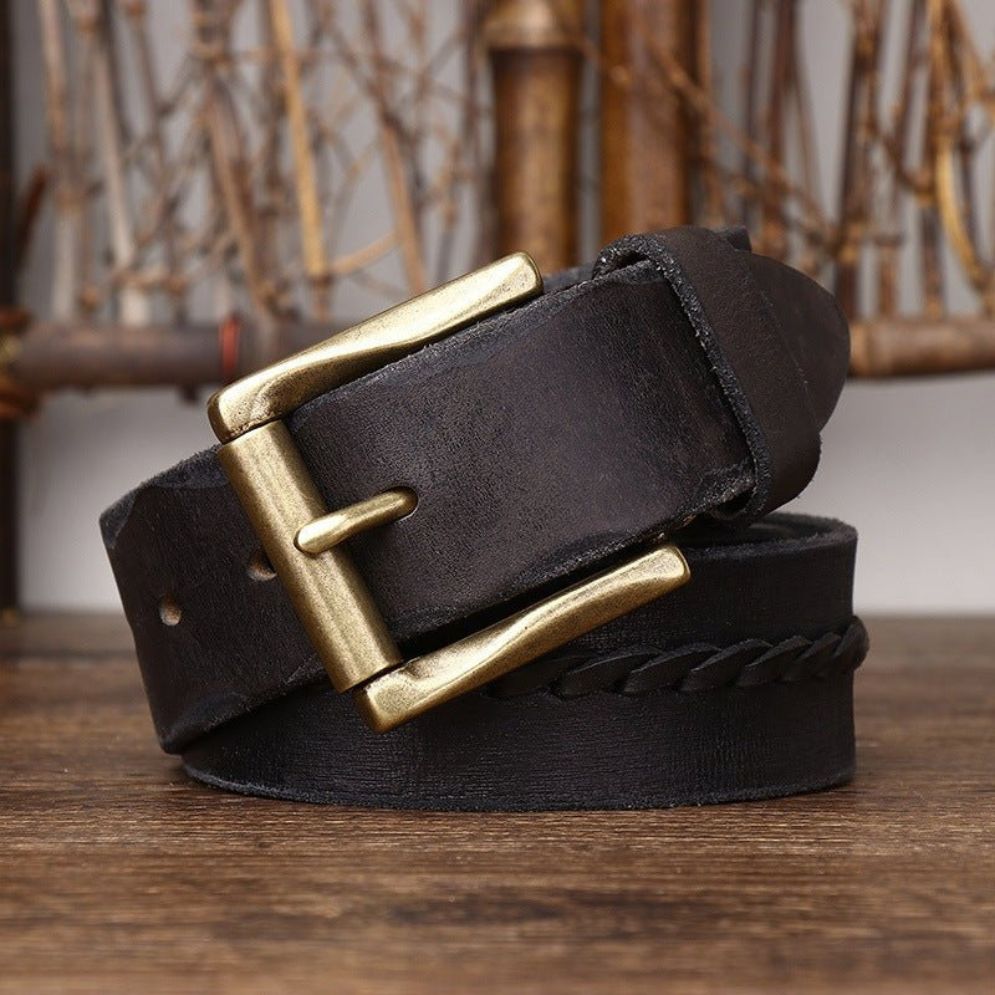 Ceinture Cuir Homme Lanière Tressée Modèle Badri - La Ceinturerie