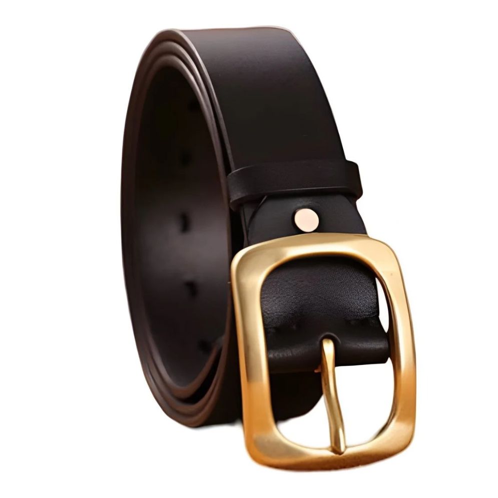 Ceinture Cuir Homme Boucle Laiton Modèle Garri - La Ceinturerie

