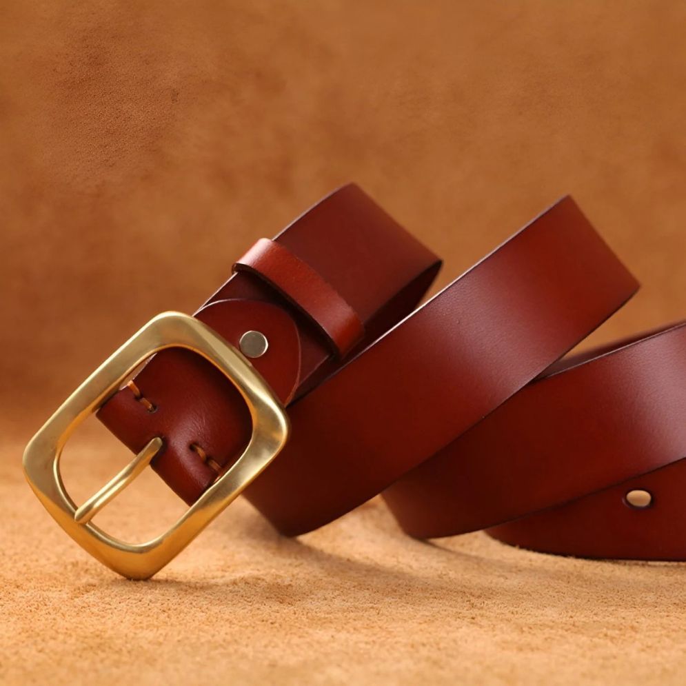 Ceinture Cuir Homme Boucle Laiton Modèle Garri - La Ceinturerie

