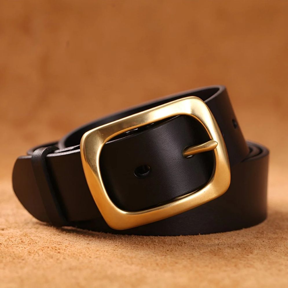 Ceinture Cuir Homme Boucle Laiton Modèle Garri - La Ceinturerie
