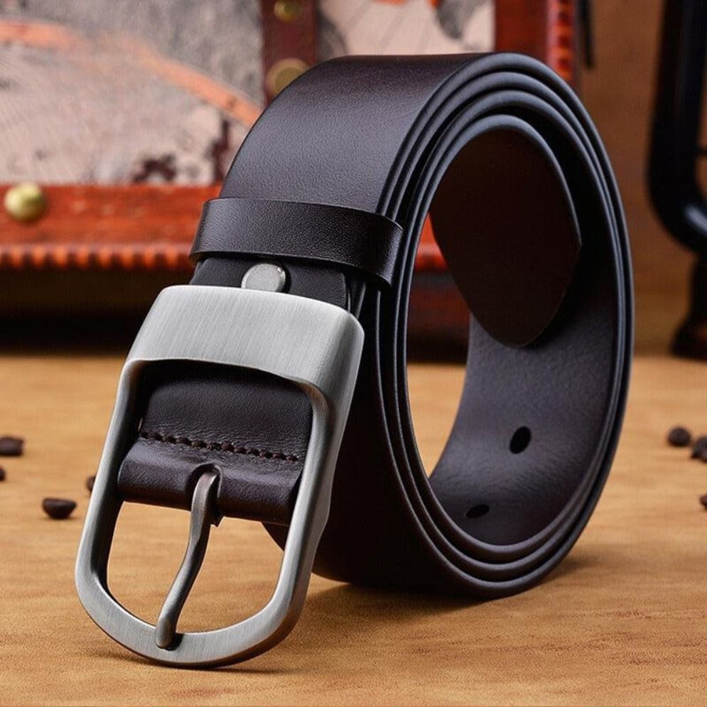 Ceinture en Cuir pour Homme Boucle Mate Modèle Haro - La Ceinturerie